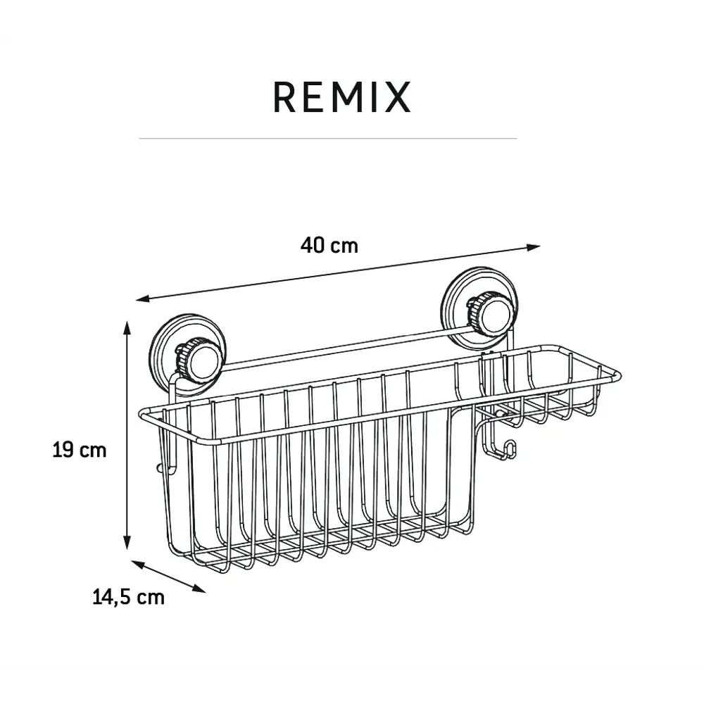 Полка с мыльницей Sensea Remix на присосках цвет хром 82667498 STLM-2005245 - Вид №6