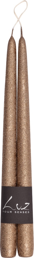 10618545 Luz your senses Набор свечей Luz your senses "Рустик" 30см, 2 шт (античное золото металлик) Парафин 