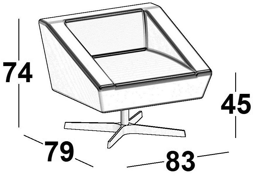 Luxy Тканевое кресло с 4 спицами Amarcord sun-id-1505891 - Вид №1