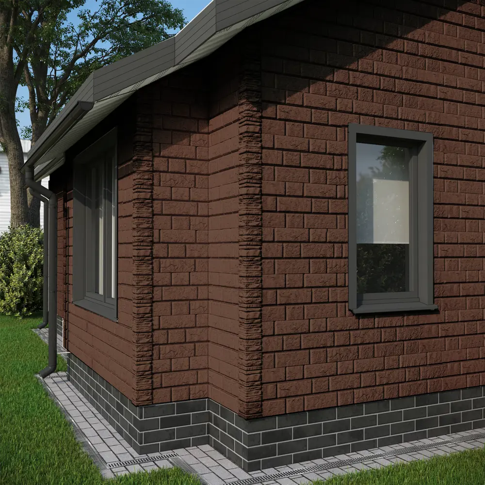 85346254 Угол наружный для фасадных панелей Döcke цвет кедровый орех STLM-0062057  - Вид №2