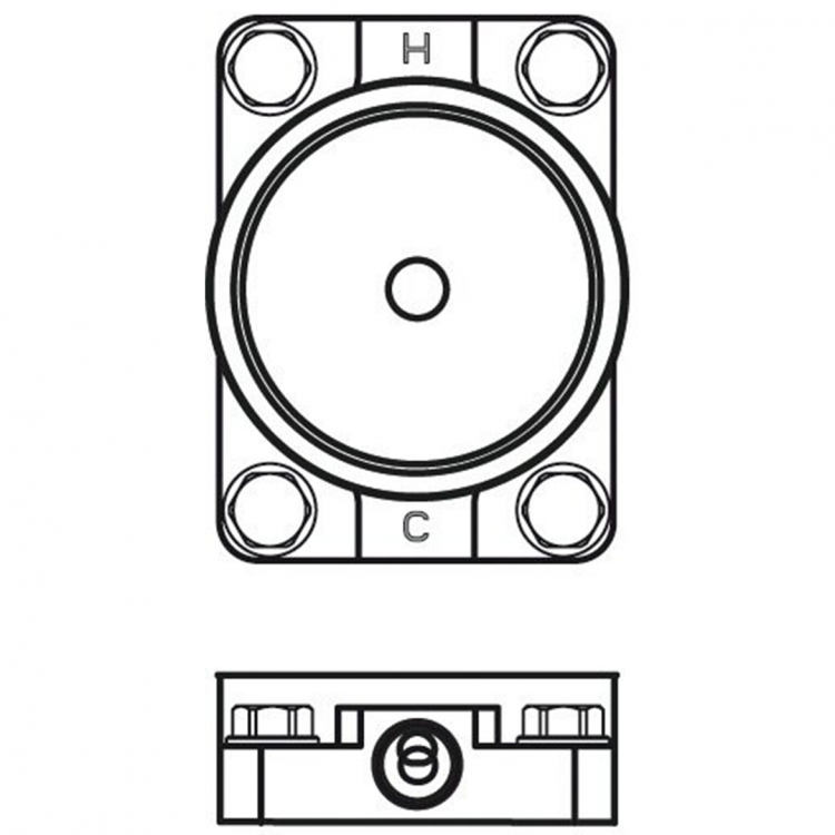 A6133NU Металлический встраиваемый комплект для монтажа свободностоящих смесителей Ideal Standard BUILT-IN - Вид №2