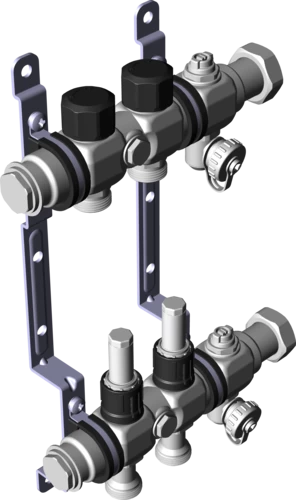 696 023 1) Модель 1005 Трубопроводные системы  Fonterra панельное отопление  Коллекторы  Нержавеющая сталь Santreyd  - Вид №4