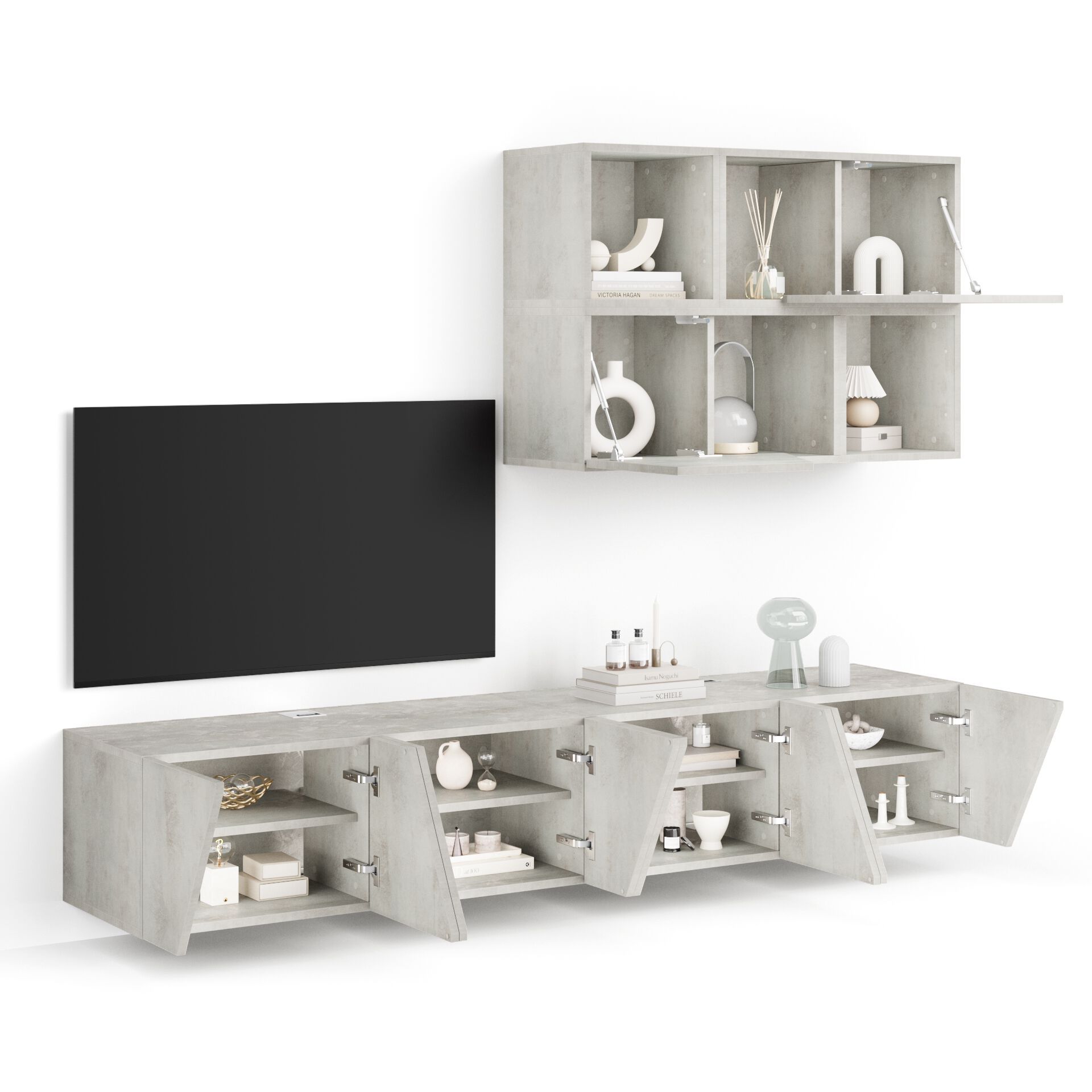 Модульная стена установила оборудованную стену в меламинированном Mobili Fiver EMMA ARCH-00091039 - Вид №46