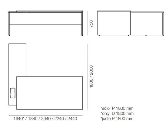 Прямоугольный рабочий стол Fenix-NTM® с системой кабельных втулок PROF ARCH-00051076 - Вид №26