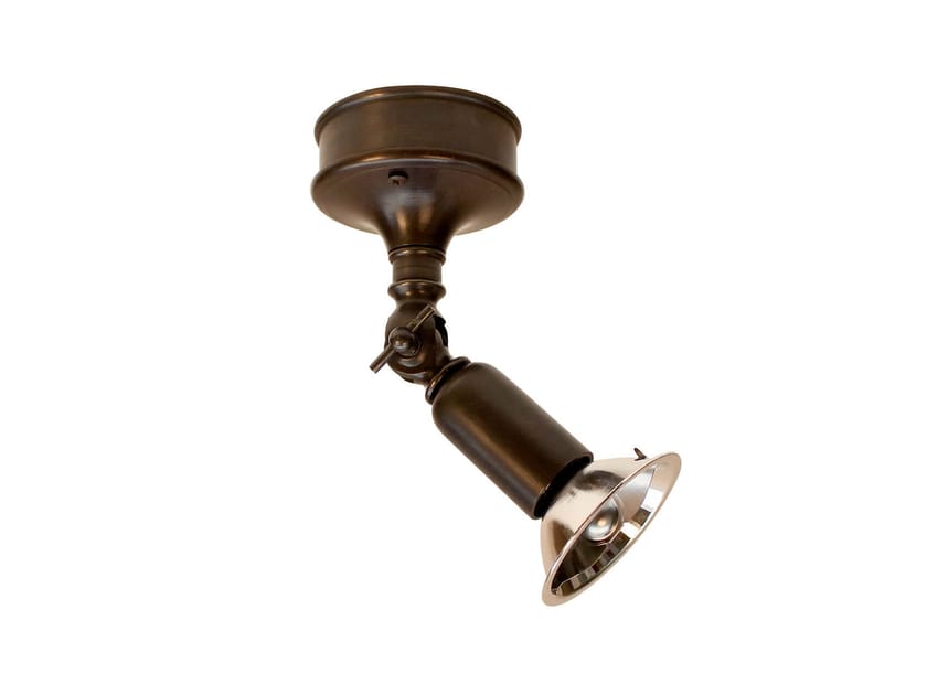 Поворотный латунный прожектор Authentage Lighting FISTON ON ROUND BASE ARCH-00114261