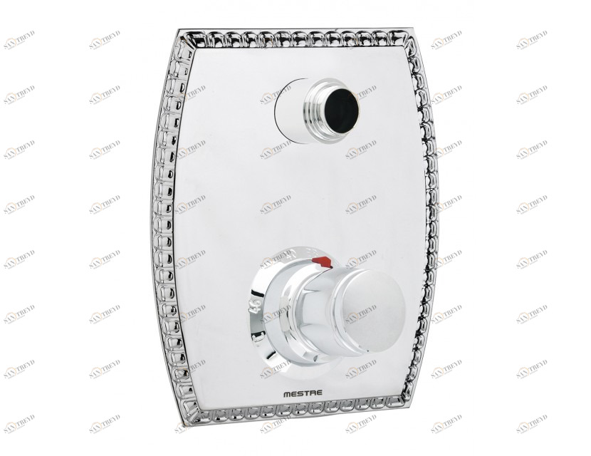 046190.1B0.50 Комплект отделки с ручкой для термостатической системы с запорным вентилем Яркий хром Mestre 