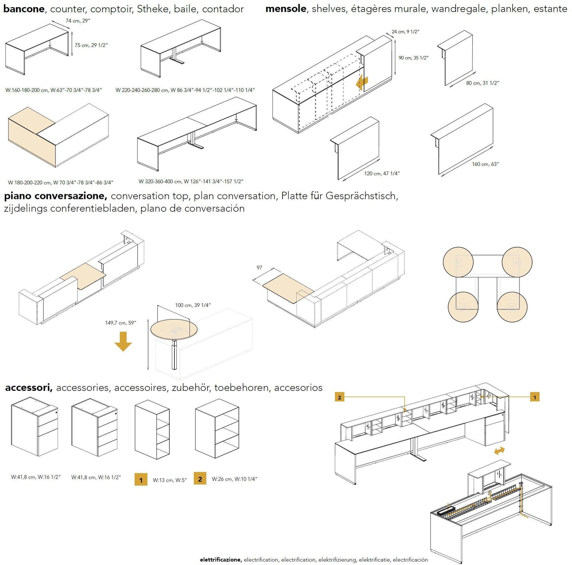 Bralco Модульная стойка администратора с освещением Reception lux sun-id-1462282 - Вид №11