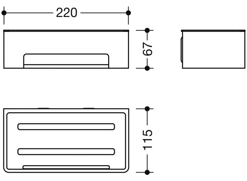 900.03.00140 корзина для душа HEWI System 900 - Вид №2