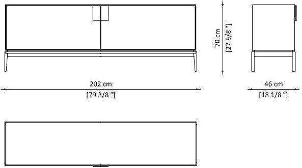 Paolo Castelli Буфет из лакированного мдф и матового стекла Peacock sun-id-1410615 - Вид №3