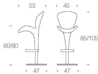 Tonin Casa Пластиковый стул с подставкой для ног sun-id-1511906 - Вид №3