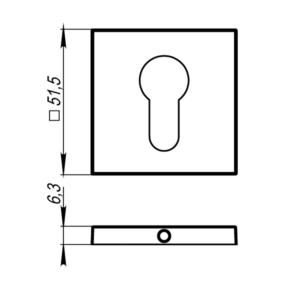 Накладка под цилиндр Armadillo ET.K.USS52 BL-26, ЦАМ, цвет черный STLM-2032467 - Вид №2