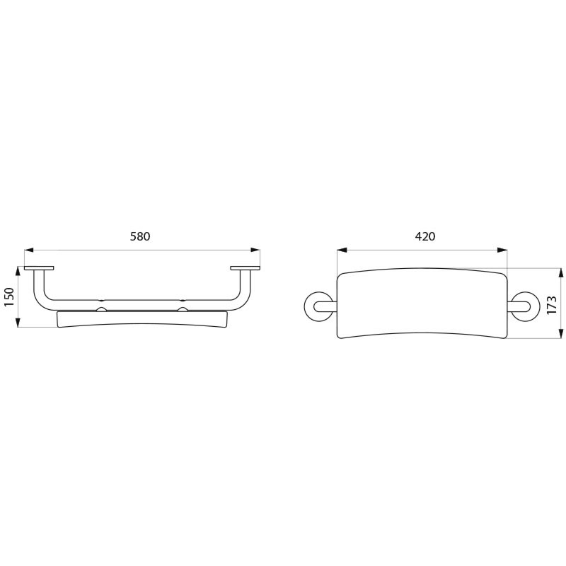 510629N Комфортная спинка для унитаза DELABIE  - Вид №1