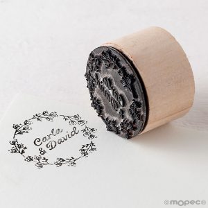 W451 Круглый персонализованный цветочный надпись с короной Dekoraniaevents Bodas