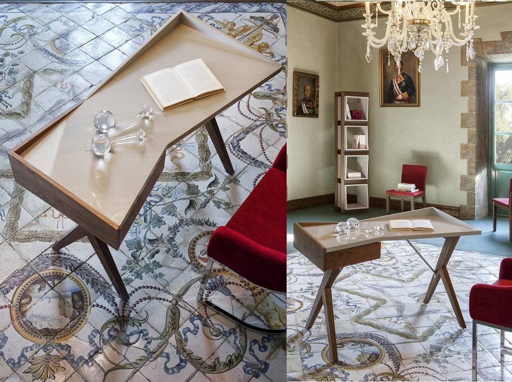 Письменный стол с ящиком деревянный с белым Comodidad от Angel Cerda ANGEL CERDA  345213 Белый;коричневый  - Вид №2