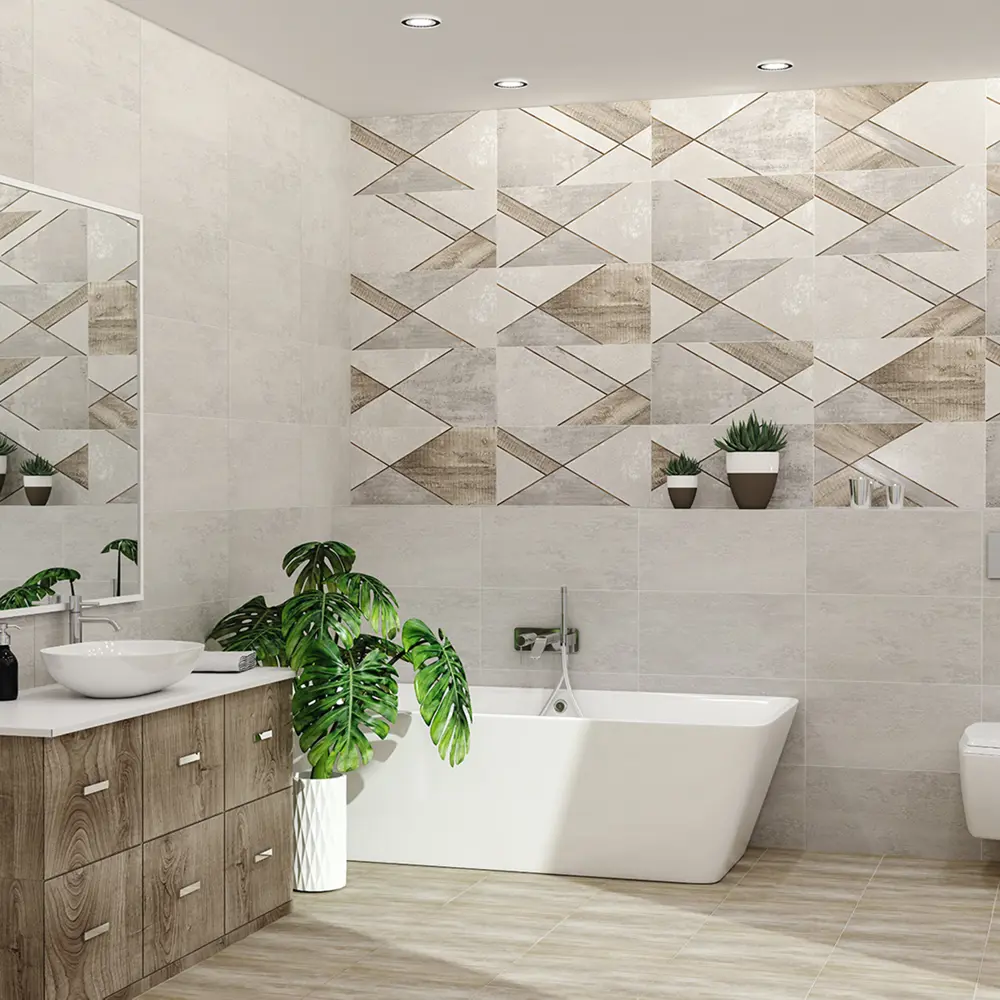 Плитка настенная Azori Global Concrete 31.5x63 см 1.59 м² цвет серый 82665724 STLM-2041101 - Вид №4
