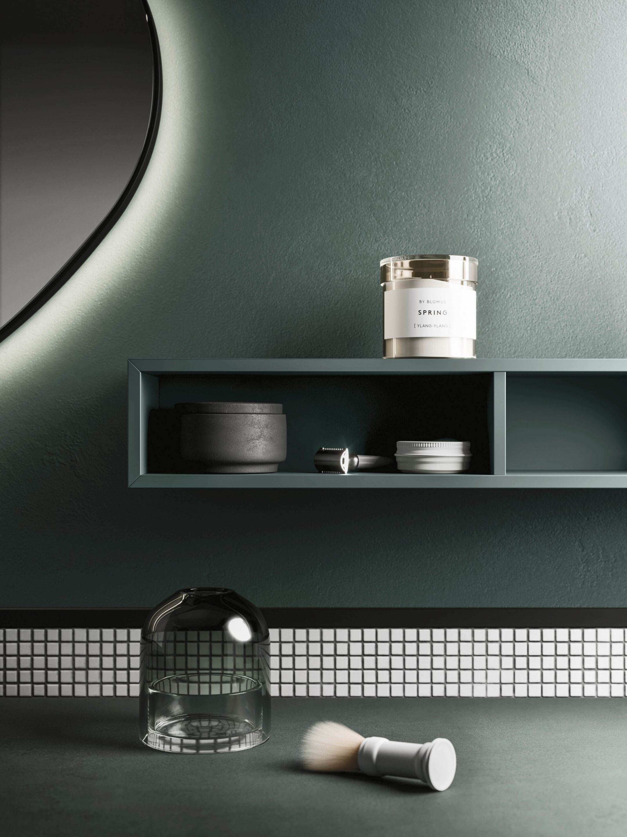 Подвесной шкаф для умывальника со встроенной раковиной Arbi Arredobagno HO.ME PLUS 45° C 21 ARCH-00148868 - Вид №1