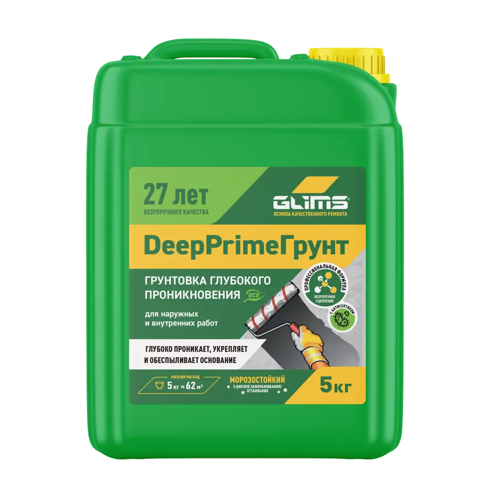 Грунтовка Glims DeepPrime Грунт 5 л 89189428 STLM-2006732 
