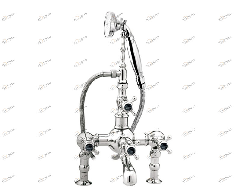 035011.N00.50 Душевой набор для террасы с черным фарфором Яркий хром Mestre RETRO