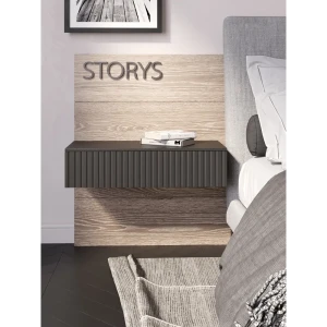 91243400 Консоль Storys Сити 75x18x34 см 1 ящик ЛДСП цвет черный STLM-1546618