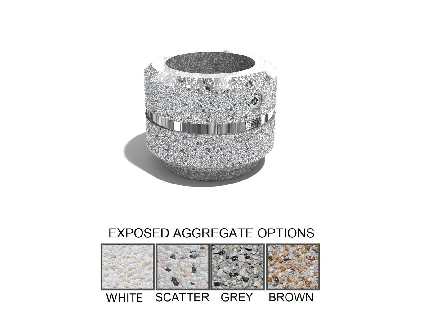 Бетонный круглый низкий плантатор ENCHO ENCHEV - ETE 19/23 ARCH-00048483 - Вид №13