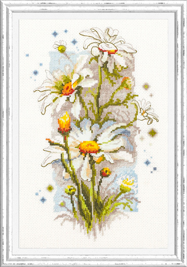 100-103 Ромашки Набор для вышивания Чудесная Игла 14 х 23 см Чудесная игла 