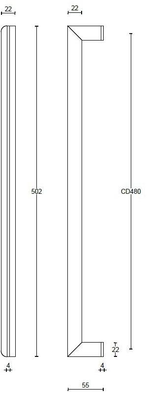 Formani Ручка-тяга из нержавеющей стали и дерева Two Pb422 - Вид №5
