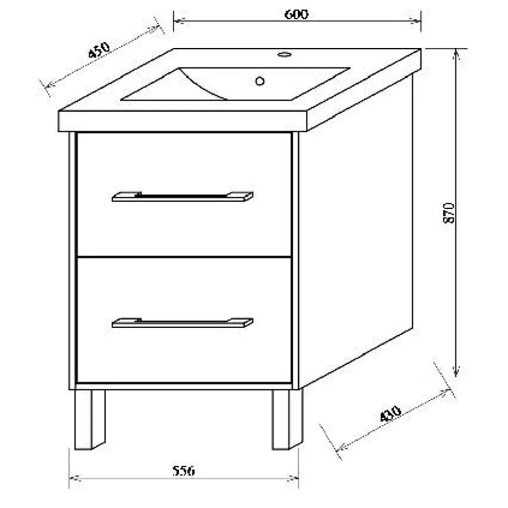 Тумба под раковину подвесная/напольная «Экко» 60 см, цвет мятный 81981324 STLM-2120196 SANFLOR - Вид №6
