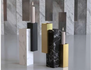 MONITILLO MARMI Подсвечник из мрамора и металла