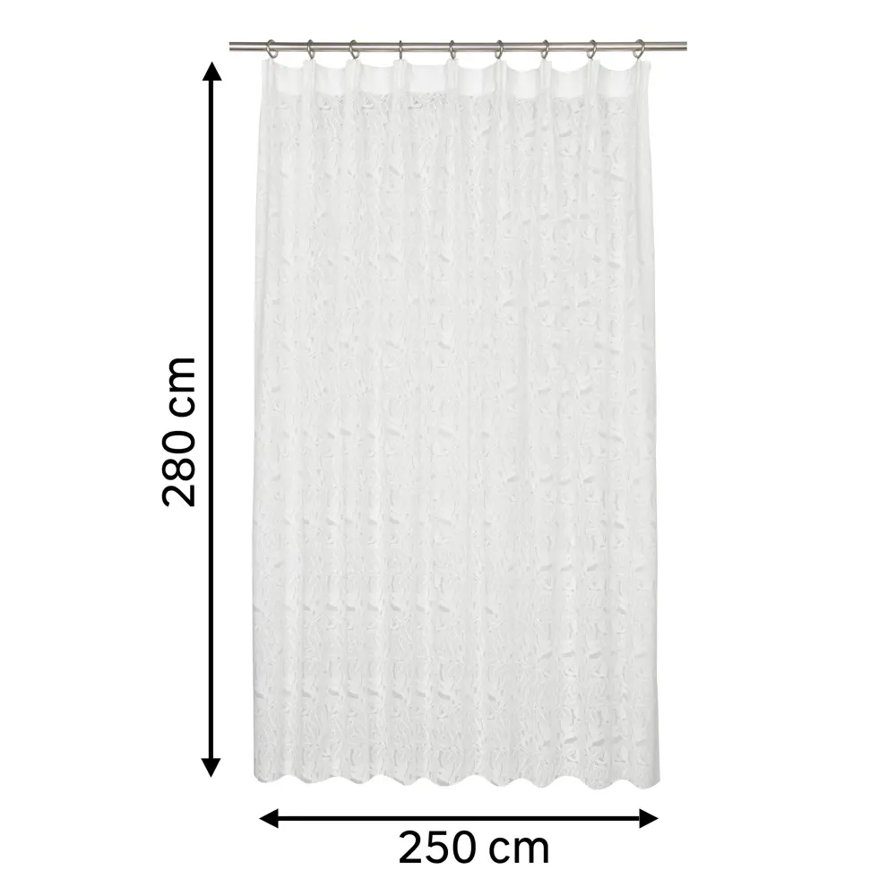 Тюль на ленте Inspire Ryan 250x280 см цвет белый STLM-2054627 - Вид №2