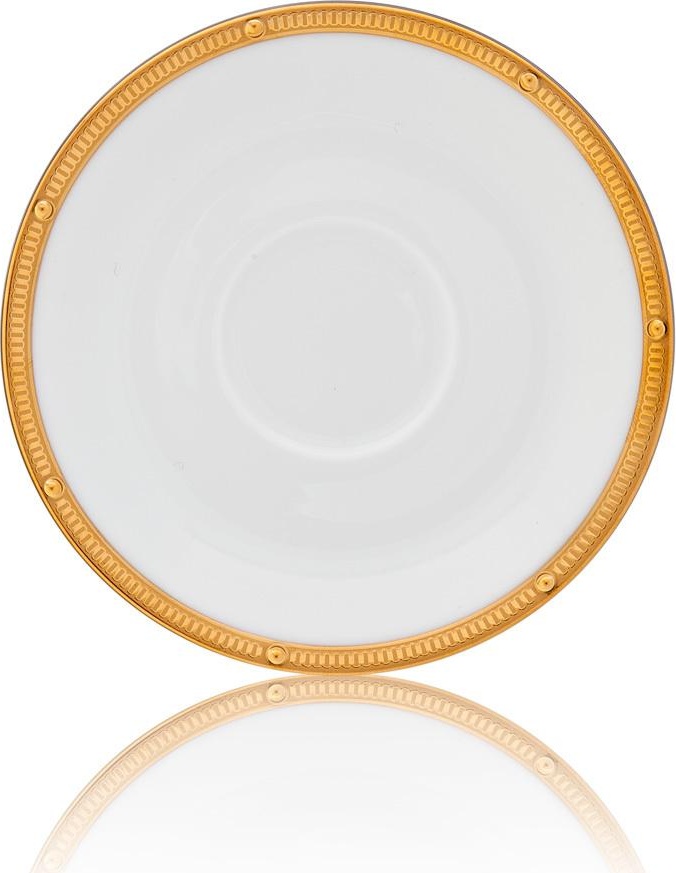 32042 Noritake Блюдце для чашки кофейной Noritake "Рочель,золотой кант" 12,5см Фарфор костяной 