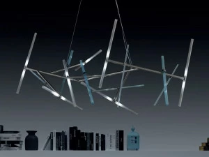 Euroluce Lampadari Подвесной светильник из муранского стекла и металла Effect