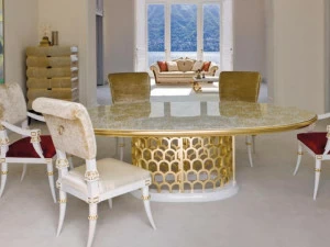 Rozzoni Овальный стеклянный стол для гостиной Stresa