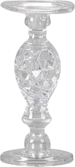 10629473 Rasteli Подсвечник стеклянный  Rasteli "Барокко" 11,5x24,3см Стекло 