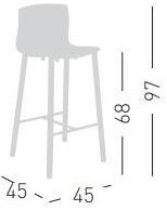 GABER Табурет из технополимера с подставкой для ног sun-id-1365025 - Вид №3