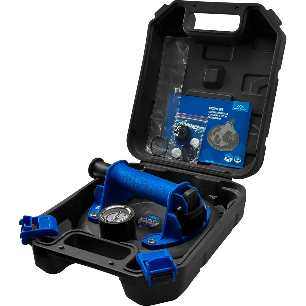 Вакуумная присоска Vertextools для плитки и стекла с манометром 200 мм 87104843 STLM-1356265 - Вид №3