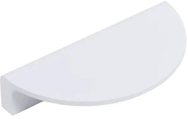 AKS Лион — мебельная ручка-полукруг для кухни 80 мм белая 88909446