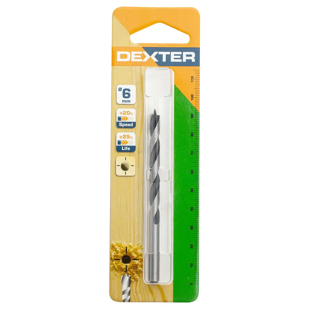 Сверло по дереву спиральное 6x92 мм Dexter SM324 16660652 STLM-2115246  - Вид №2