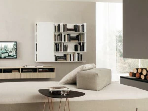 Zalf Стенка лакированная с дверцей с полками