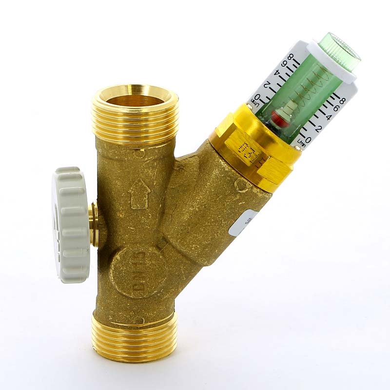 Клапан балансировочный ручной НН WattFlow OL укороченный с любым монтажным положением c расходомером WATTS Ind 3/4" 2-16л/мин 10010098