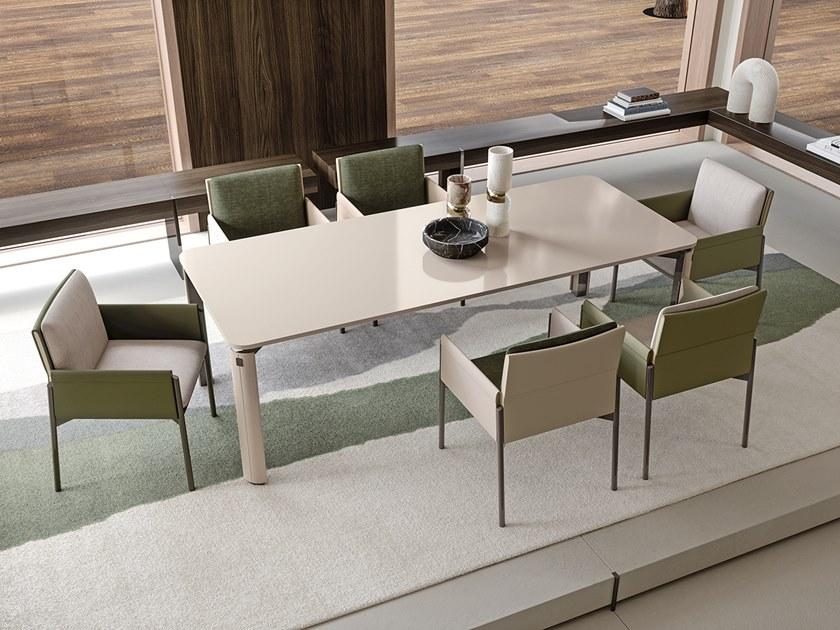 Turri Кресло с подлокотниками, обитыми кожей и тканью Zenit sun-id-1369241 - Вид №1