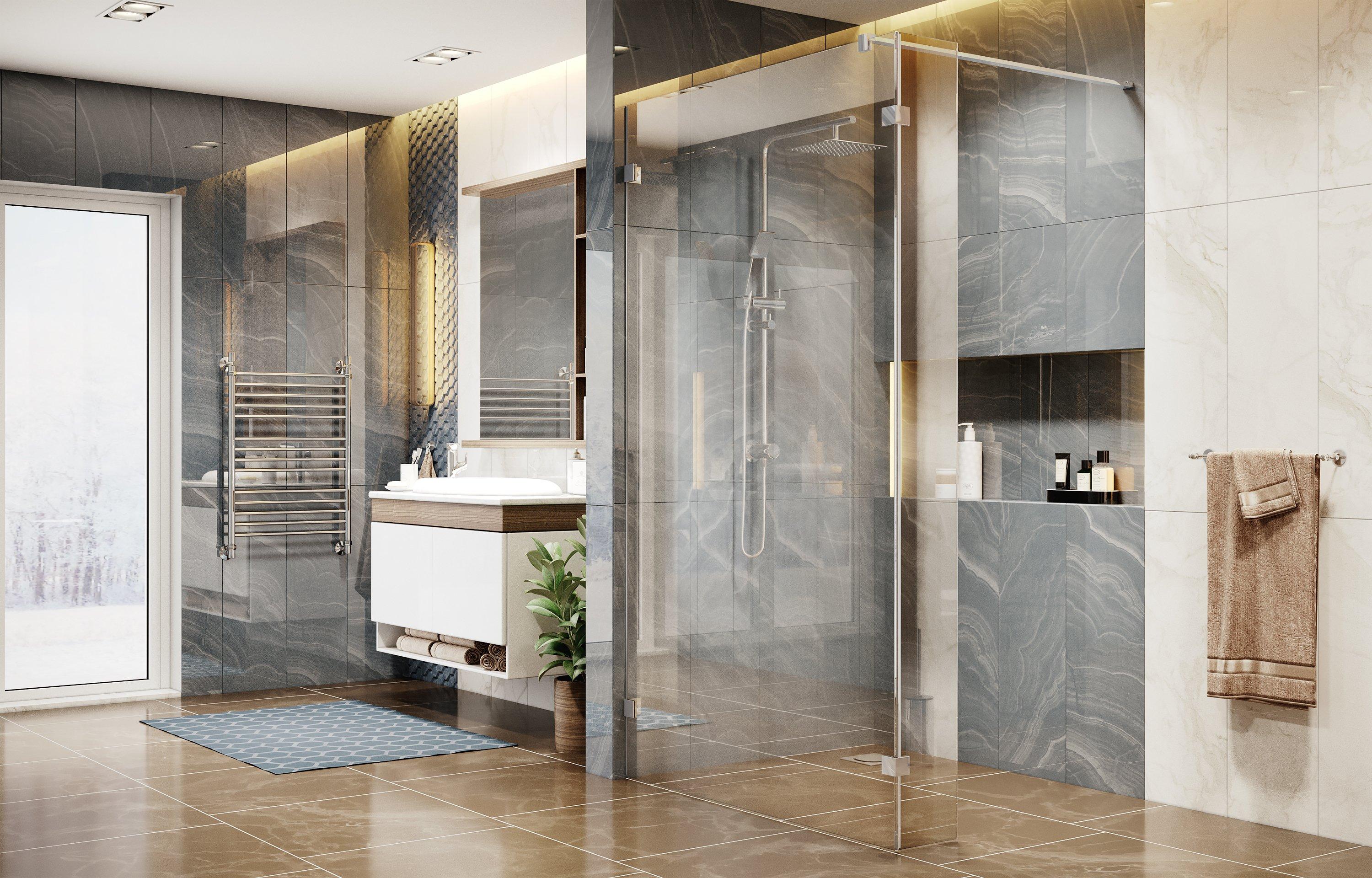 Душевая перегородка Ambassador Waik-in 15031106 (1000x2000), 1 место Walk-in - Вид №1