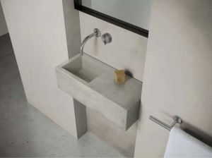 Одиночный подвесной прямоугольный умывальник