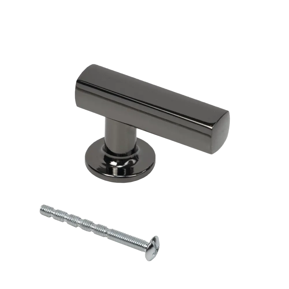 Мебельная ручка-кнопка Sigma цвет графит AKS STLM-2139807 - Вид №3