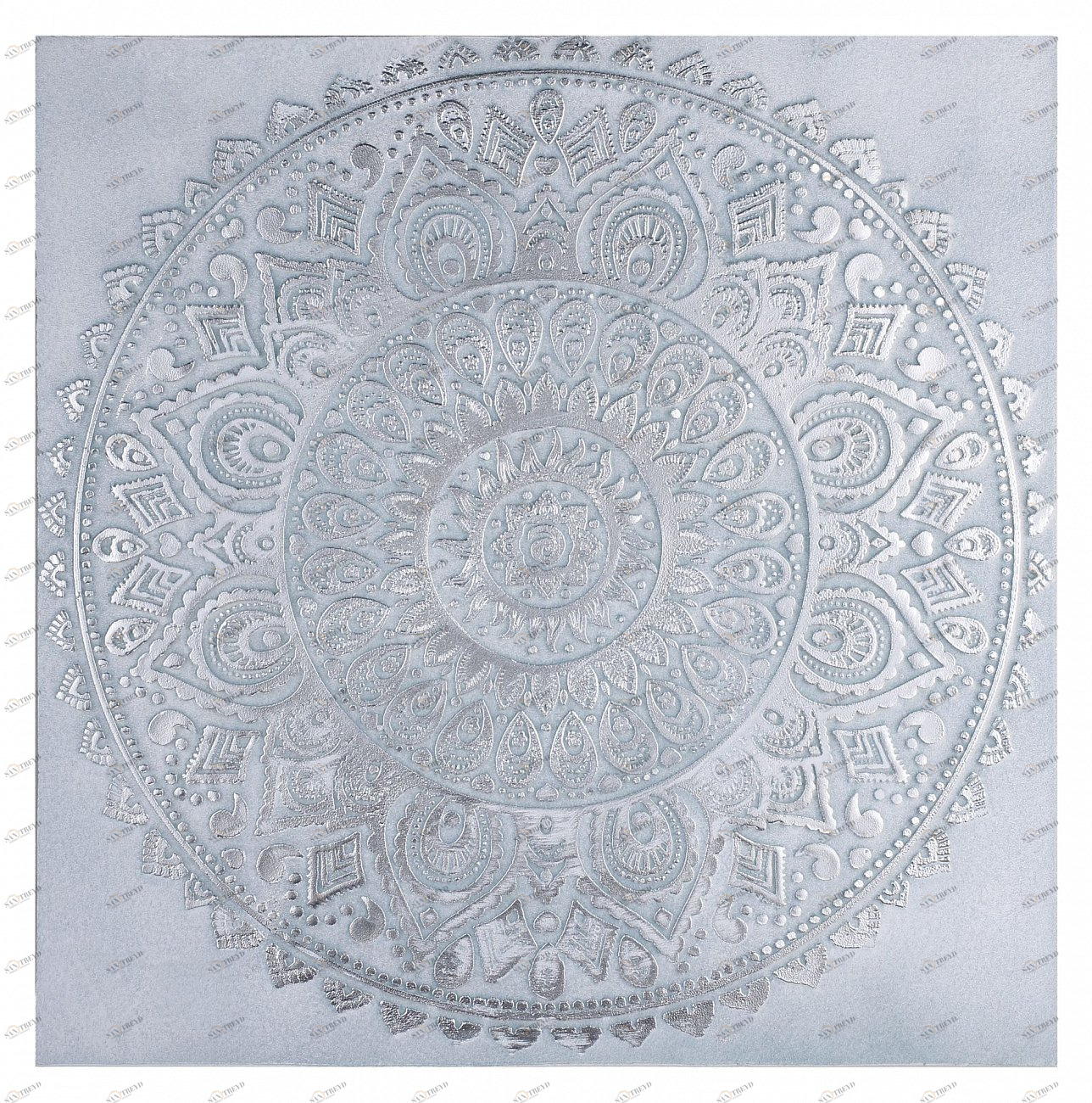 Картина с круглым рисунком 60х60 см бело-серая Tomas Stern TOMAS STERN  00-3872605 Белый;серебро 