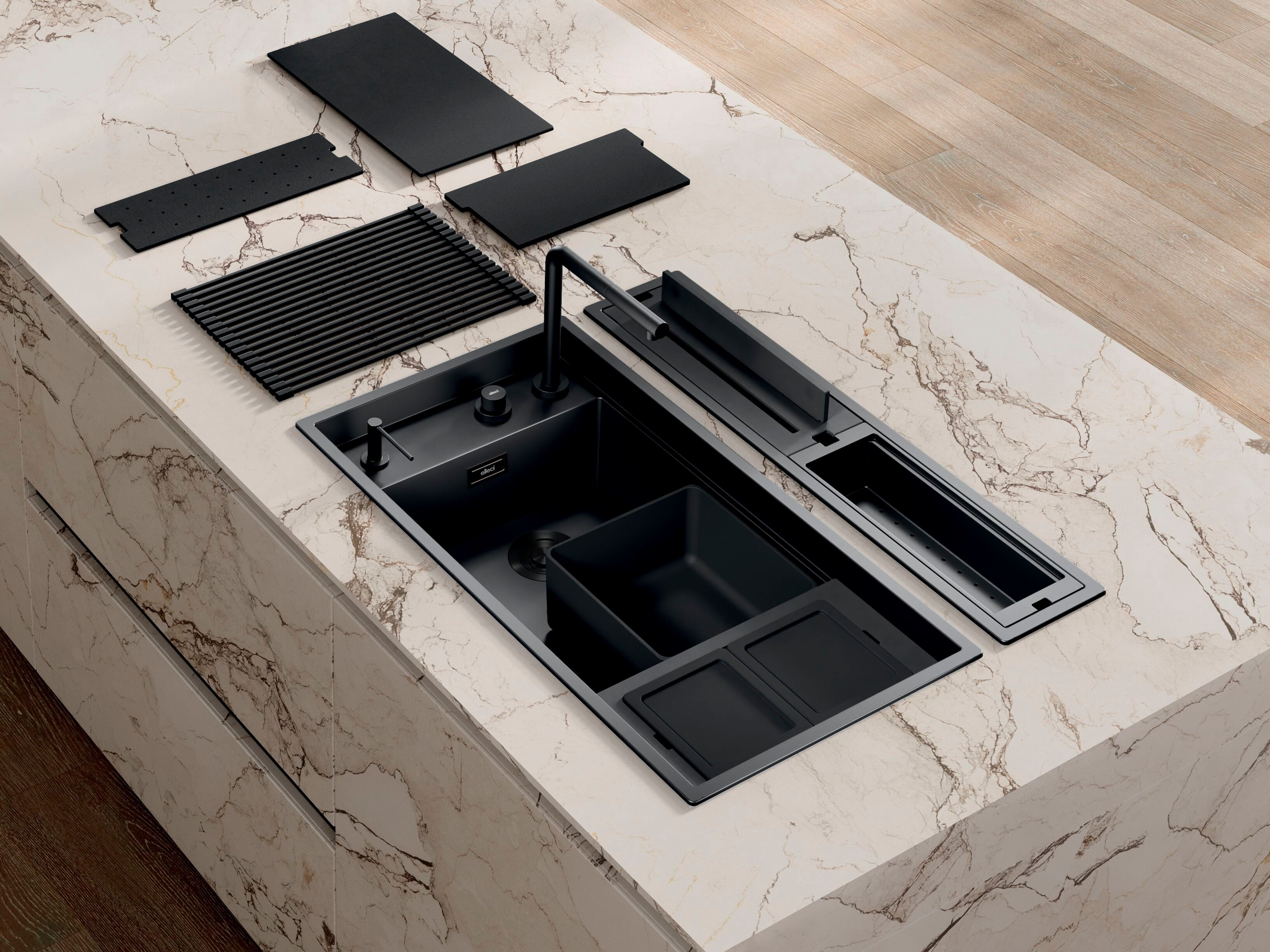 Раковина с одной чашей в Кератеке Elleci элитная кухня ARCH-00022898