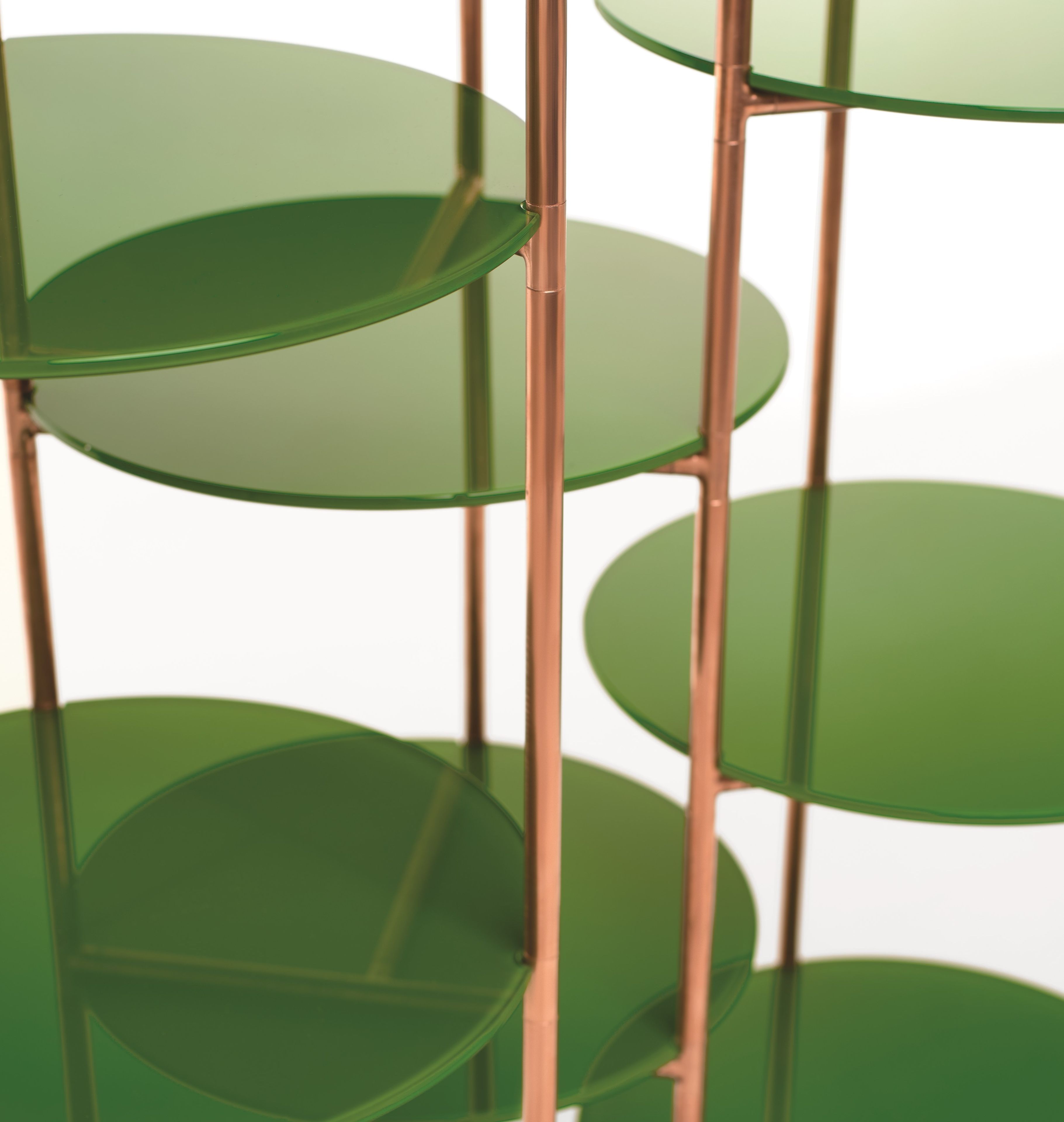 Книжный шкаф из меди с хрустальными столешницами EPÒNIMO Long Playing ARCH-00063939 - Вид №5