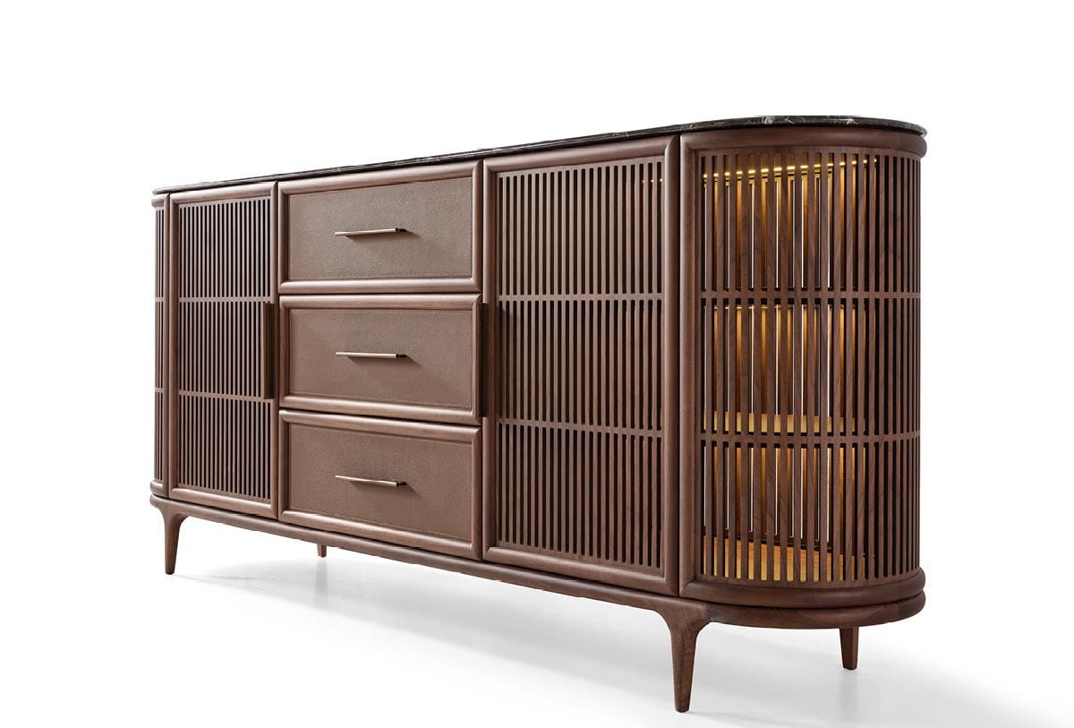 Шкаф из орехового дерева с ящиками Mobi груша ARCH-00027821 - Вид №1