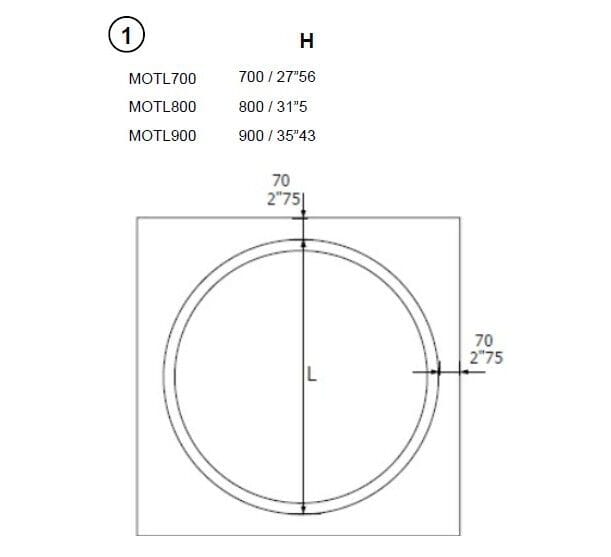 Зеркало со встроенным освещением для ванной комнаты MOMA Design Mirr outline ARCH-00033285 - Вид №3