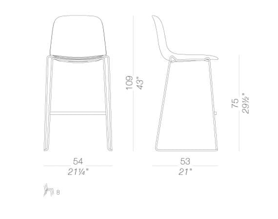 Полипропиленовый стул Lapalma SEELA OUTDOOR ARCH-00143480 - Вид №15