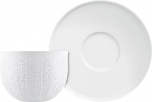 10605163 Furstenberg Чаша для завтрака с блюдцем Furstenberg "Морской еж" 300мл (белая) Фарфор